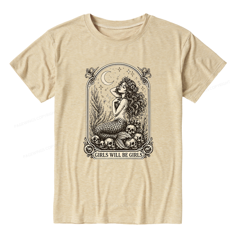 Pagewings Soft Girls Will Be Girls Unisex Heather T-Shirt