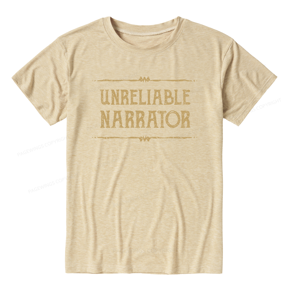 Pagewings Soft Unreliable Narrator Unisex Heather T-Shirt