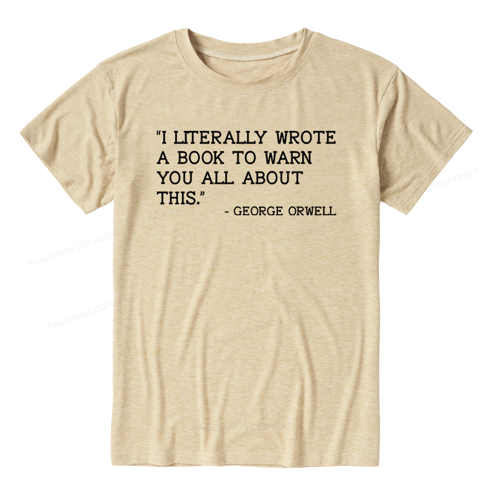 Pagewings Soft I Literally Wrote A Book To Warn Unisex Heather T-Shirt