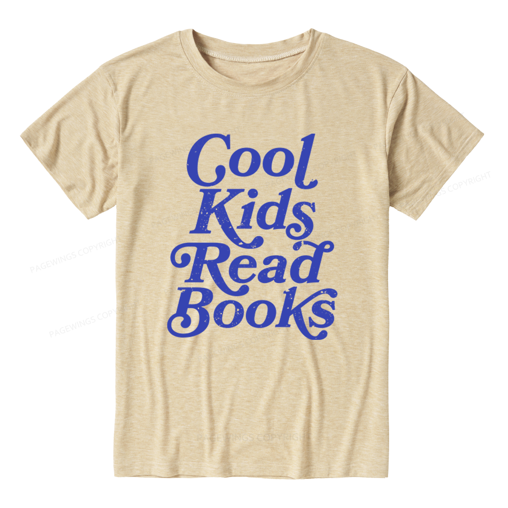 Pagewings Soft Cool Kids Read Books Unisex Heather T-Shirt