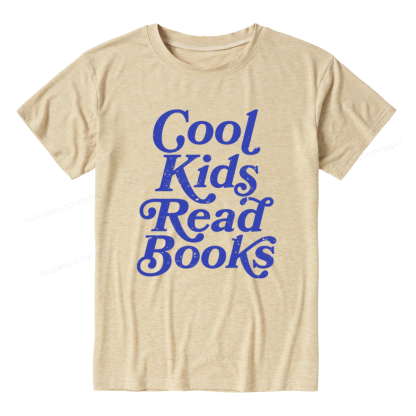 Pagewings Soft Cool Kids Read Books Unisex Heather T-Shirt