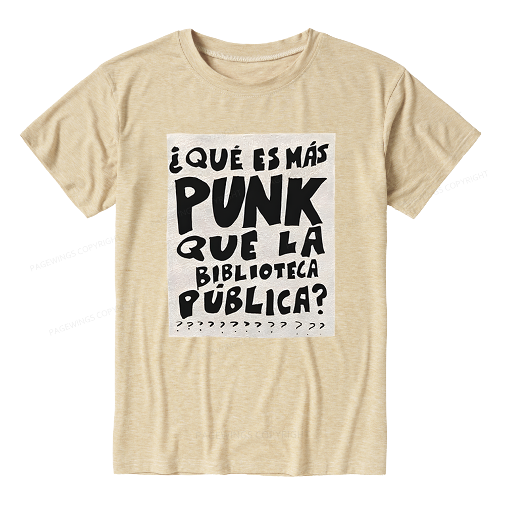 Pagewings Soft What's More Punk Than The Public Library Unisex Heather T-Shirt