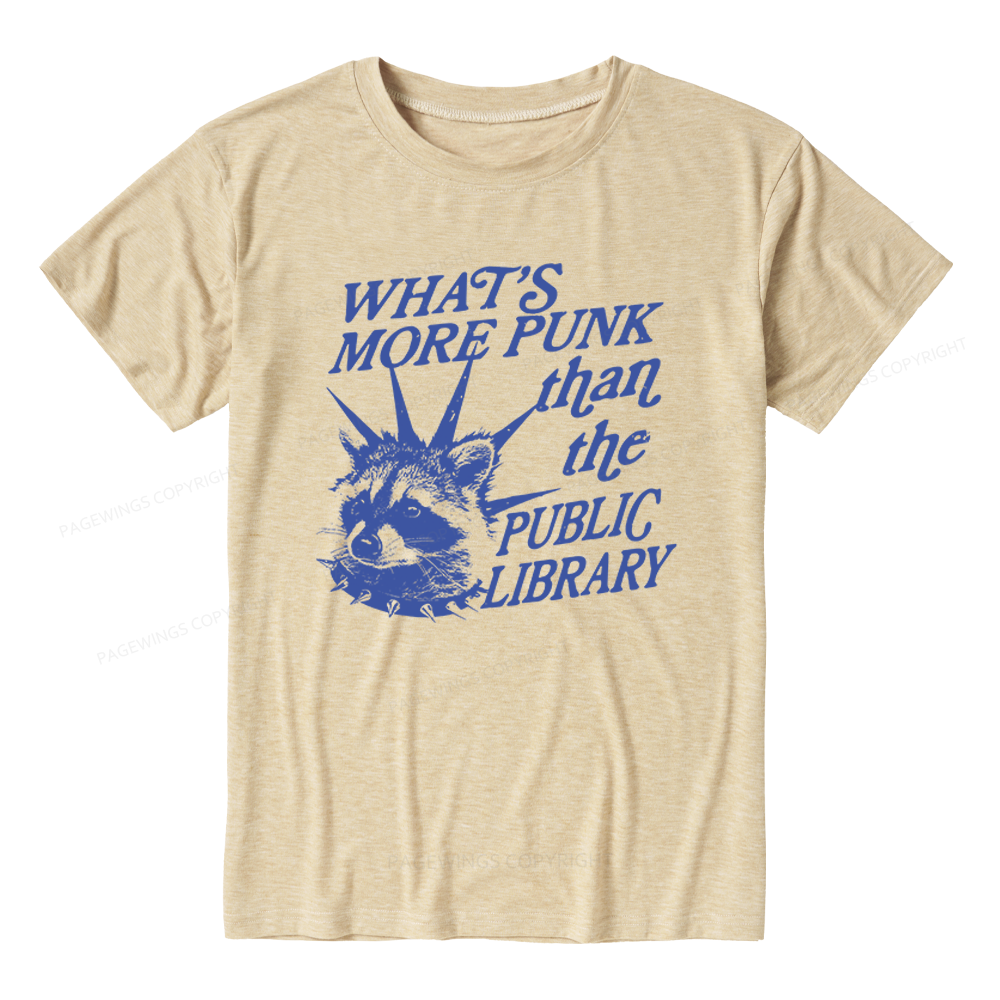 Pagewings Soft What's More Punk Than The Public Library Unisex Heather T-Shirt