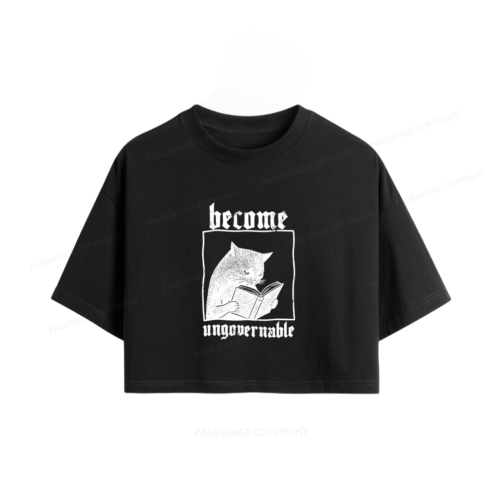 Pagewings Become Ungovernable Women Crop Tops