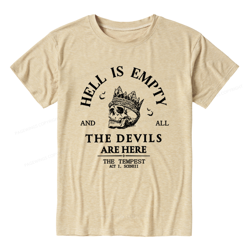 Pagewings Soft Hell is Empty and all the Devils are Here Unisex Heather T-Shirt