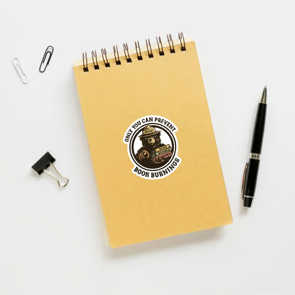 Pagewings Only You Can Prevent Book Burnings Sticker