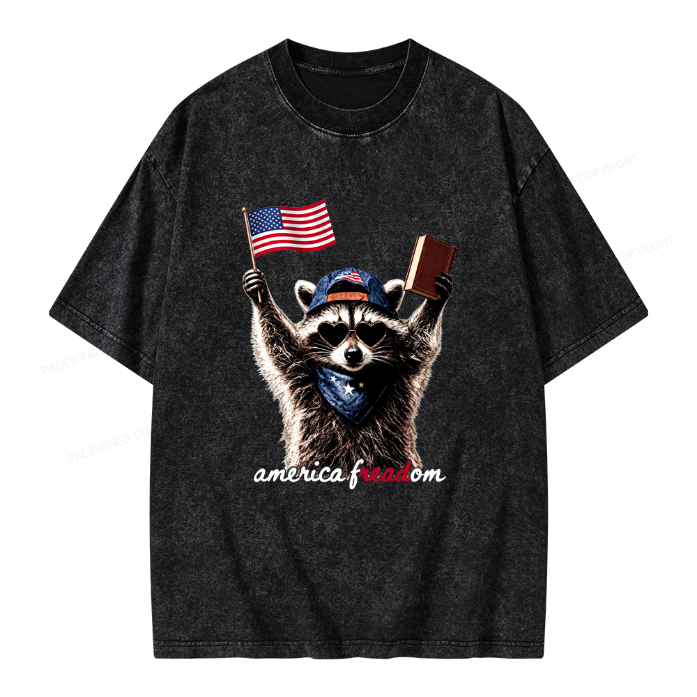 Pagewings Freadom Unisex Washed T-shirt