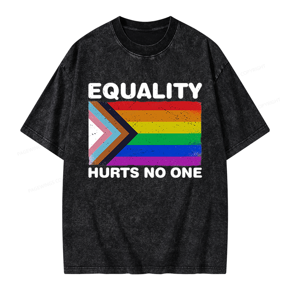 Pagewings Equality Hurts No One Unisex Washed T-shirt