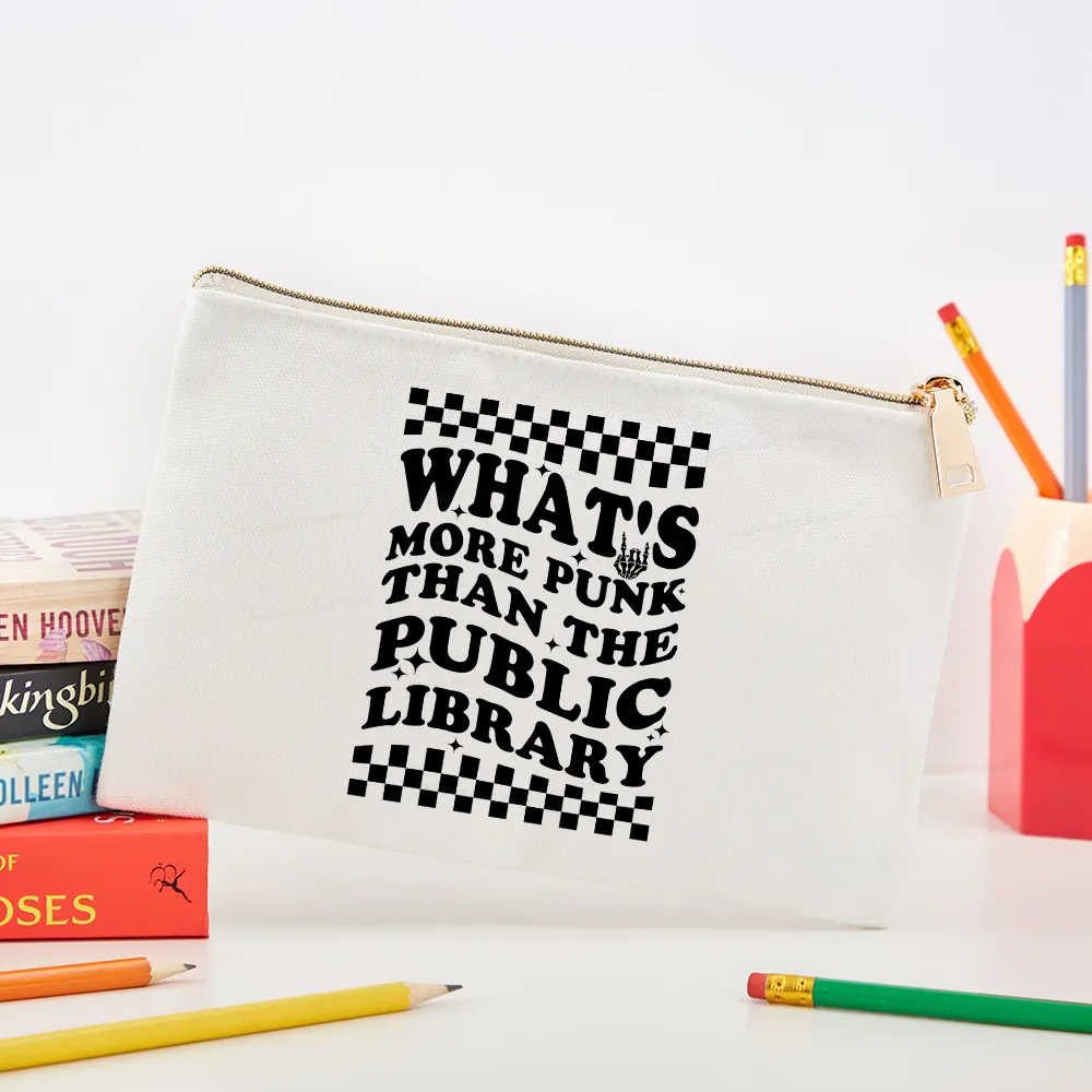 Pagewings punk the public library Pouch