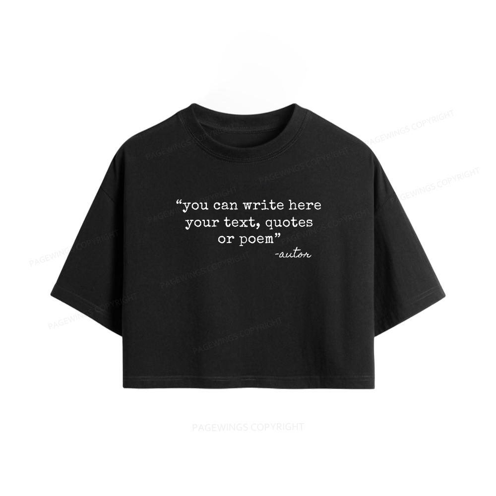 Pagewings Personalized Quote Women Crop Tops