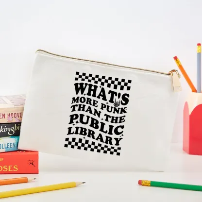 Pagewings punk the public library Pouch