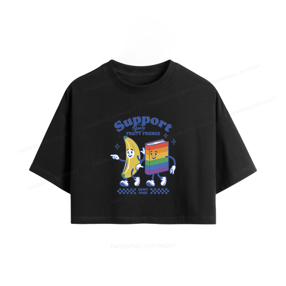 Pagewings Fruity Friends Women Crop Tops