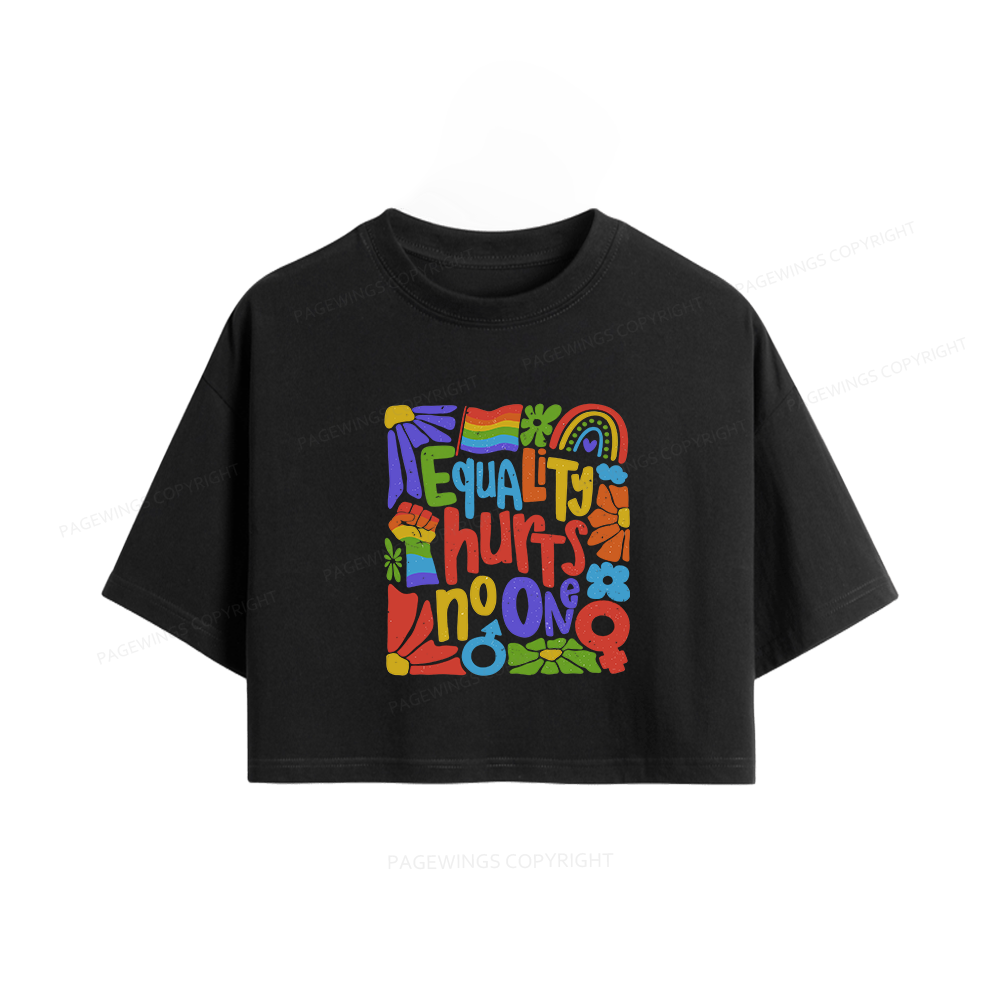 Pagewings Equality Hurts No One Women Crop Tops