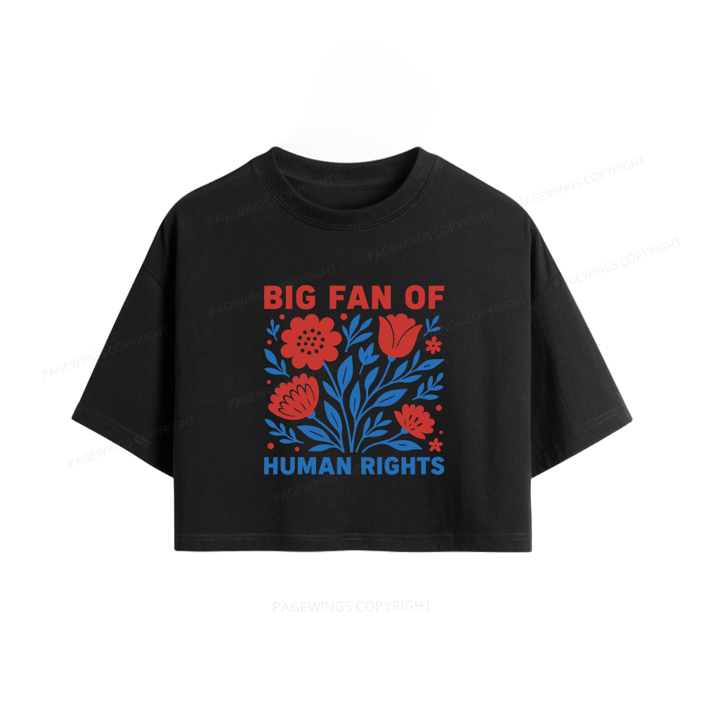 Pagewings Big Fan Of Human Women Crop Tops