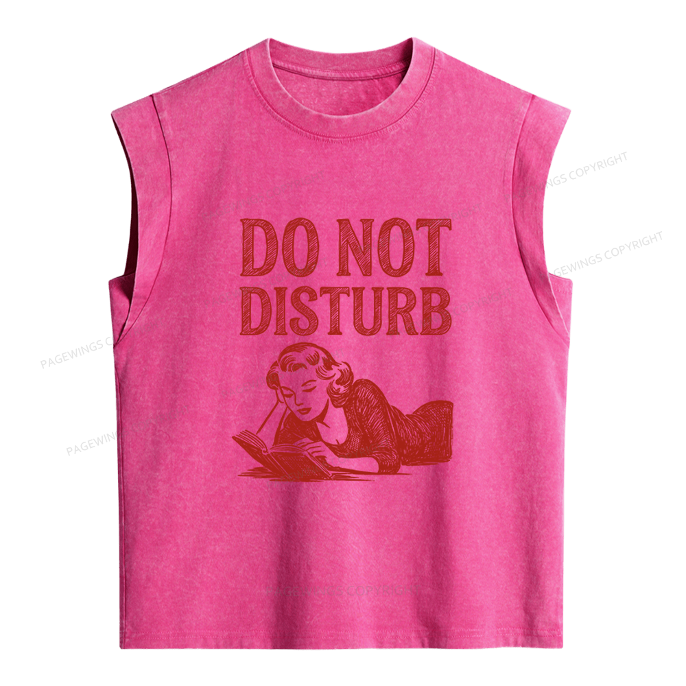 Pagewings Do Not Disturb Women's Washed Tank Top