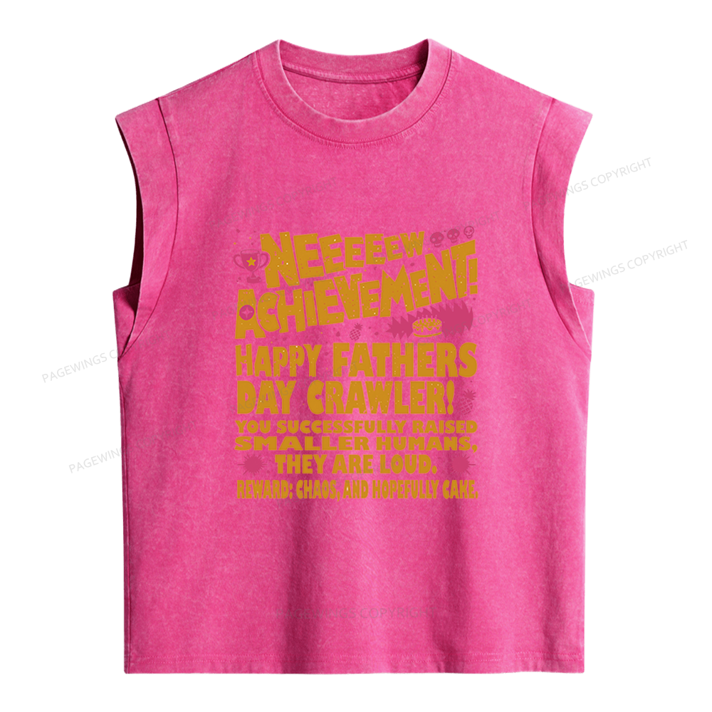 Pagewings Dad Achievement Women's Washed Tank Top