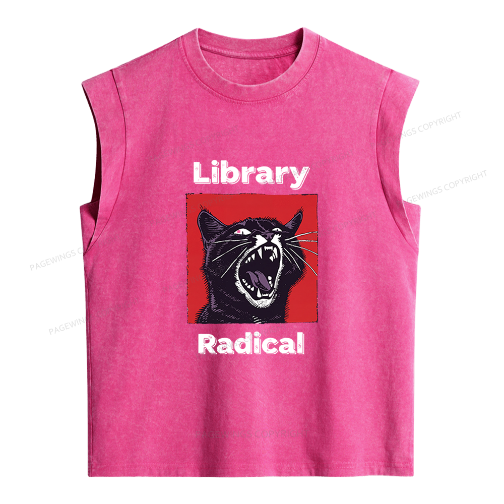Pagewings Library Radical Women's Washed Tank Top