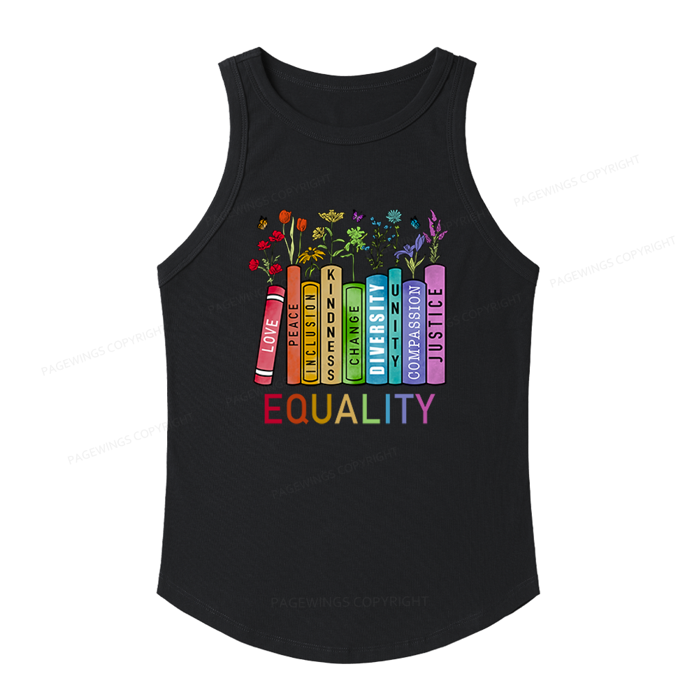 Pagewings Slim Fit Equal Rights Women's Fitted Tank Top