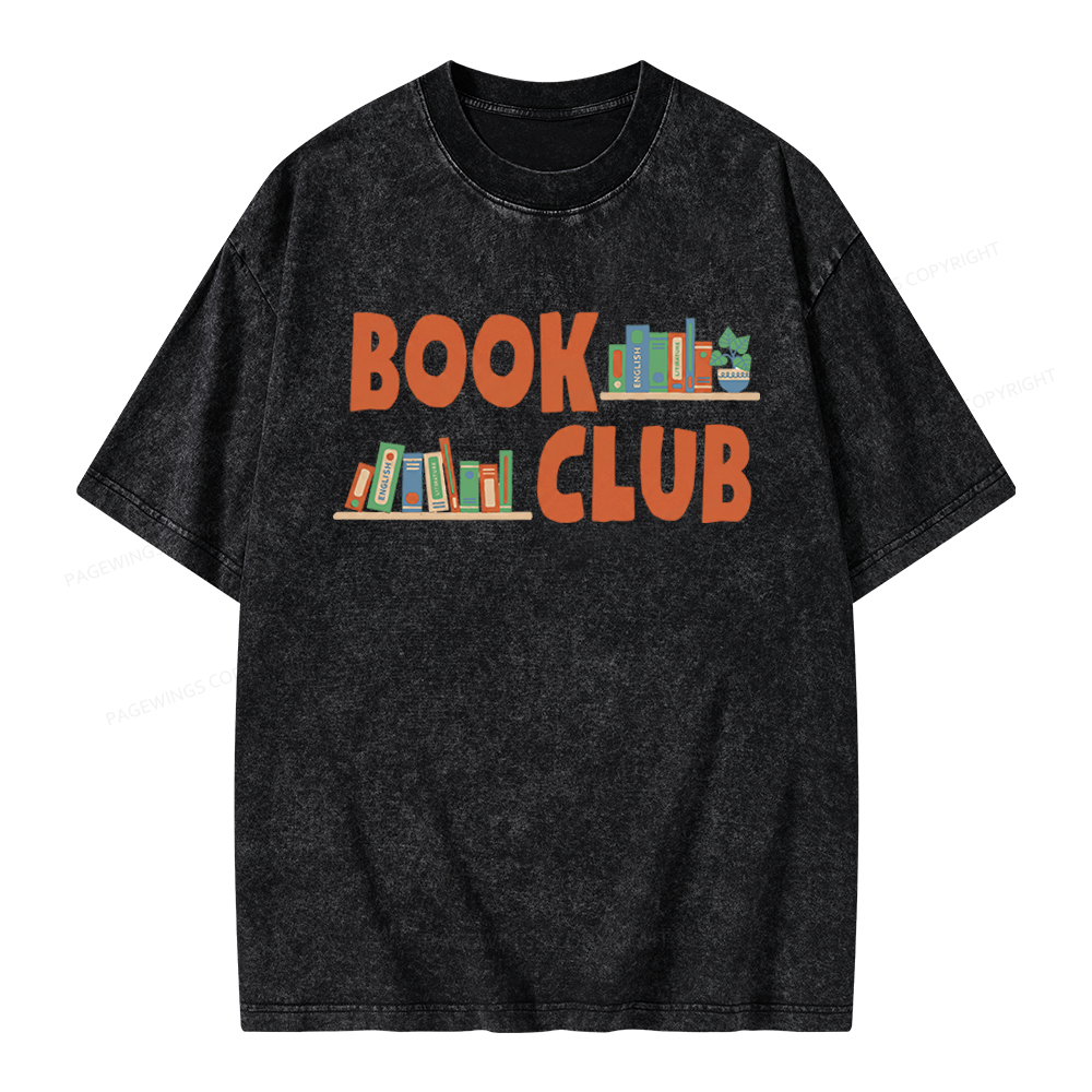 Pagewings Book Club Unisex Washed T-shirt
