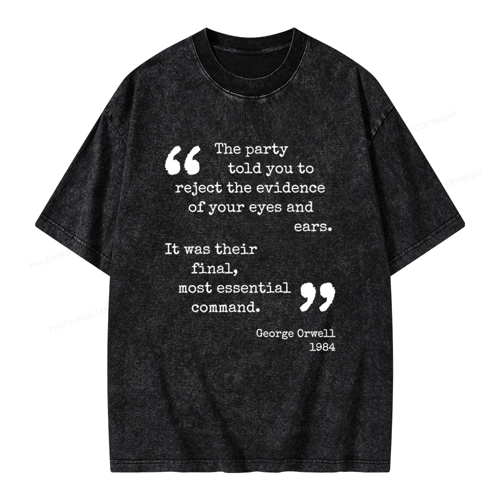 Pagewings It Was Their Final Most Essential Command Unisex Washed T-shirt