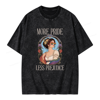 Pagewings More Pride Less Prejudice Unisex Washed T-shirt