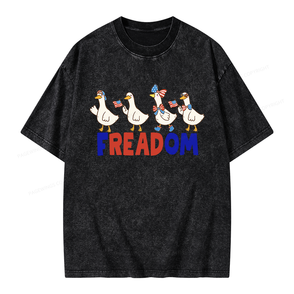 Pagewings Freadom Unisex Washed T-shirt