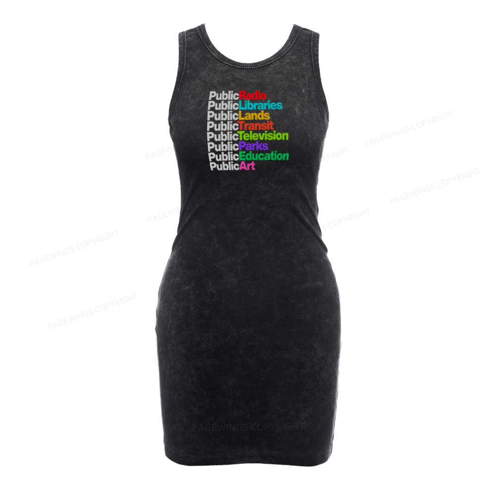 Pagewings Public Library Bodycon Tank Dress