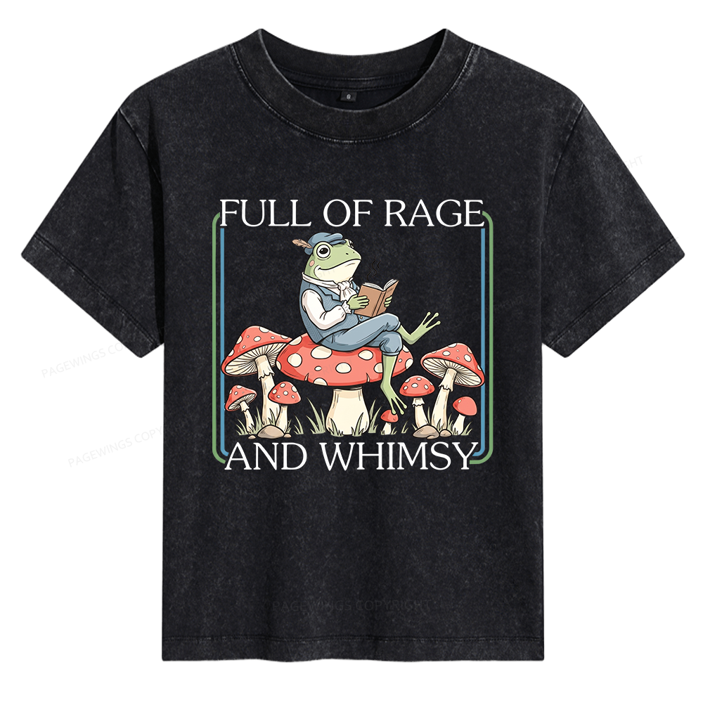 Pagewings Full Of Rage and Whimsy Women's Washed T-shirt