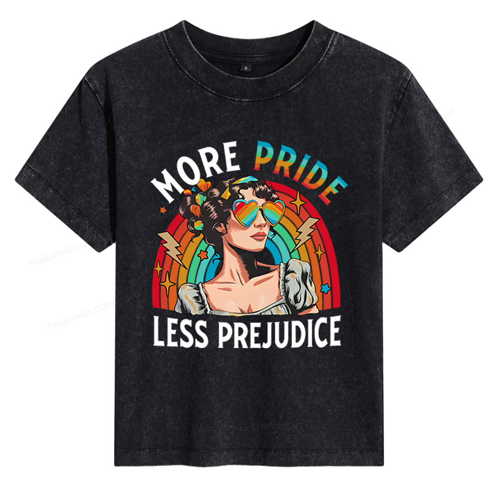 Pagewings More Pride Less Prejudice Women's Washed T-shirt