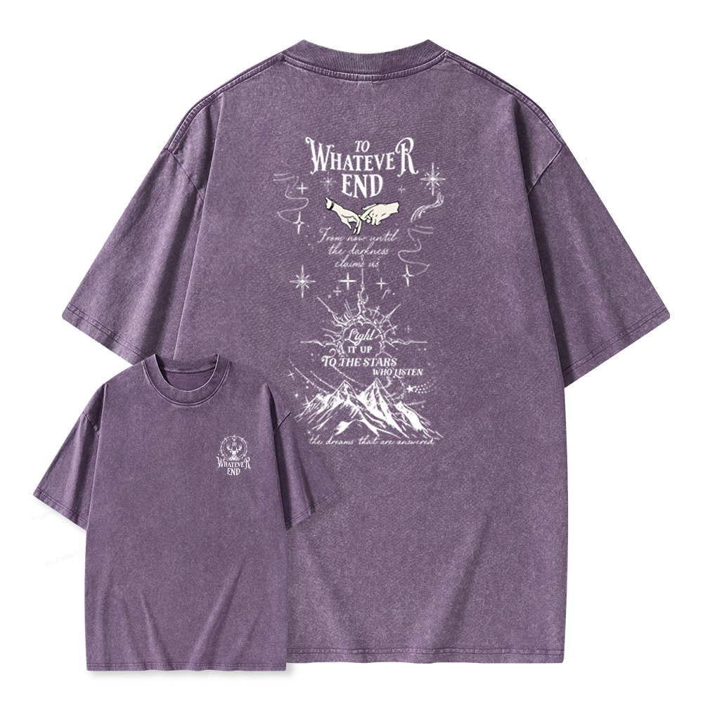 Pagewings Whatever End Unisex Washed T-shirt