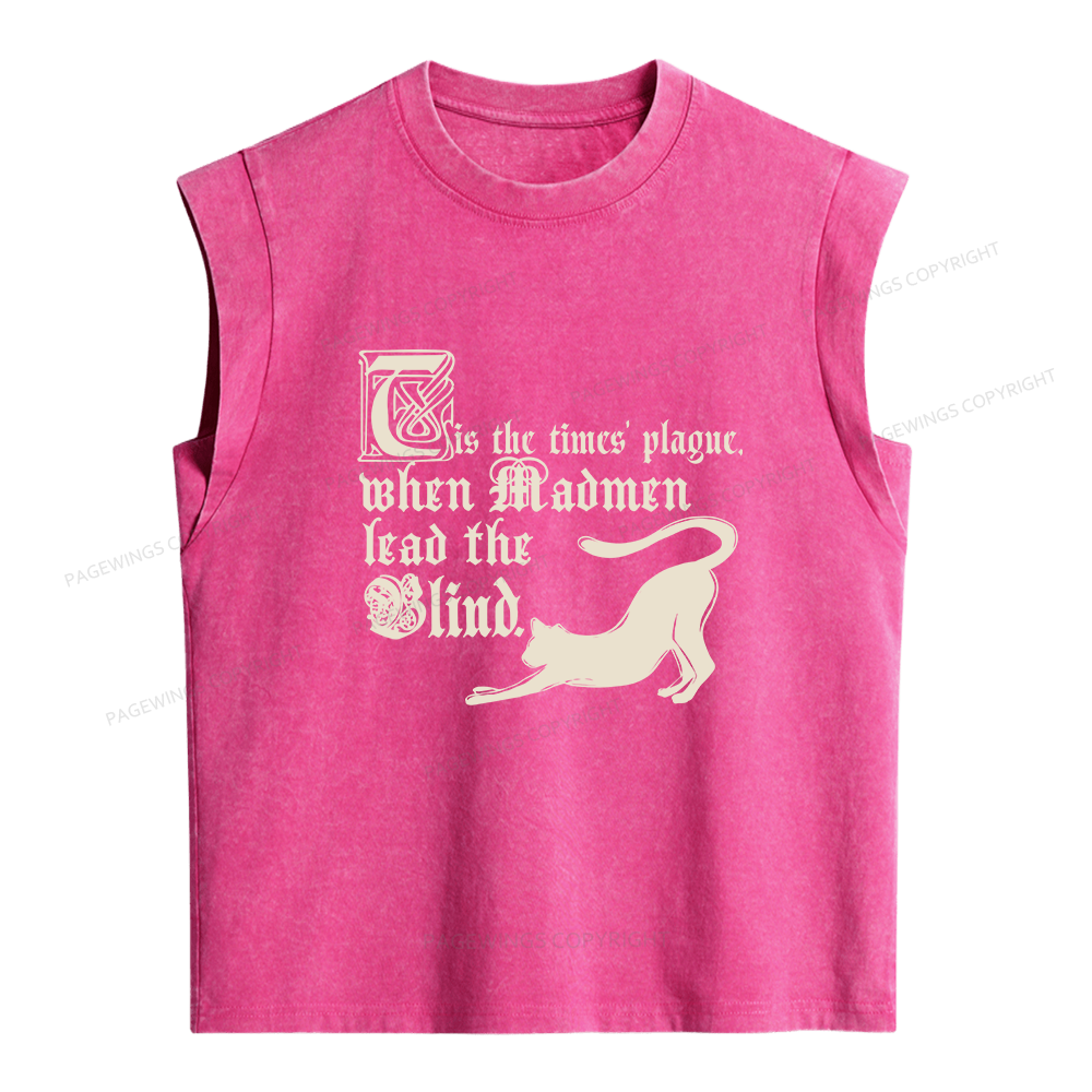Pagewings When Madmen Lead The Blind Women's Washed Tank Top