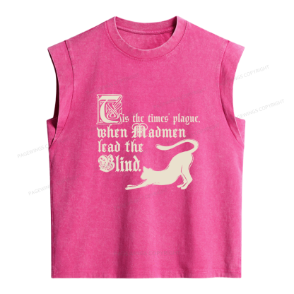 Pagewings When Madmen Lead The Blind Women's Washed Tank Top