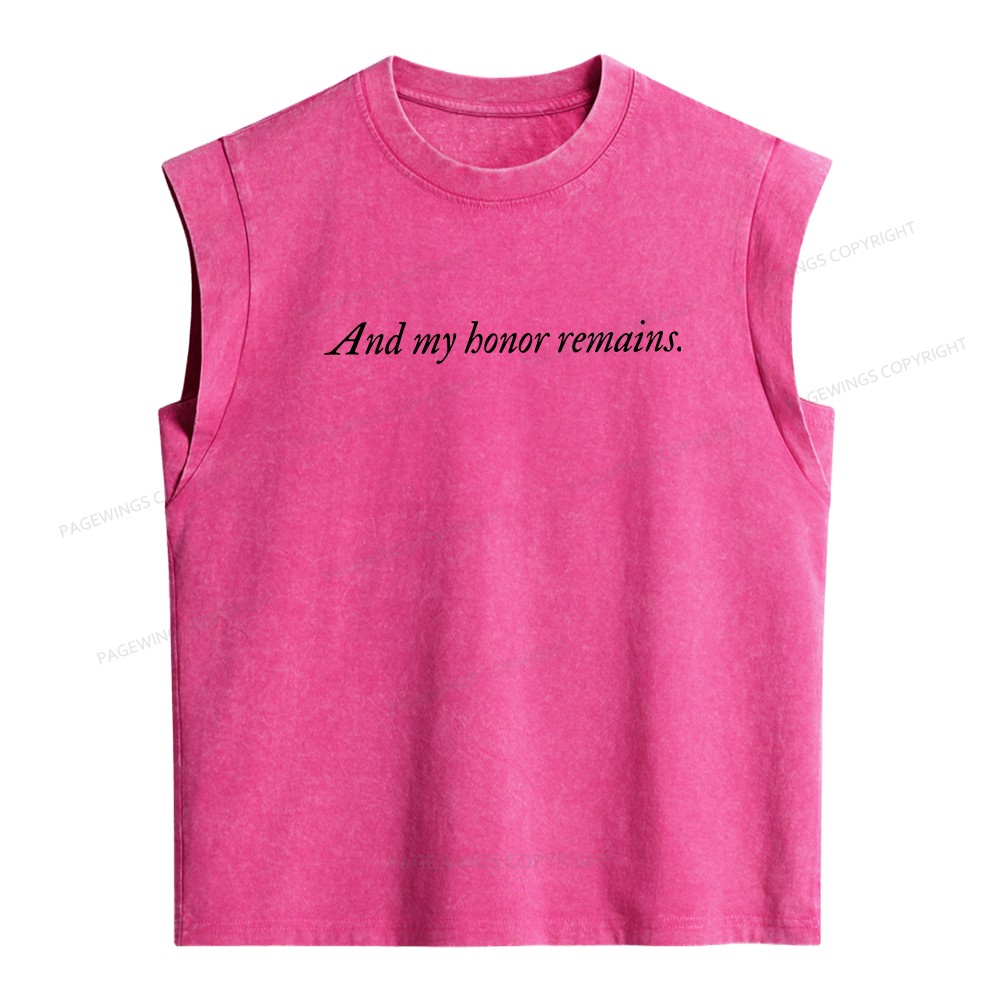Pagewings And My Honor Remains Women's Washed Tank Top