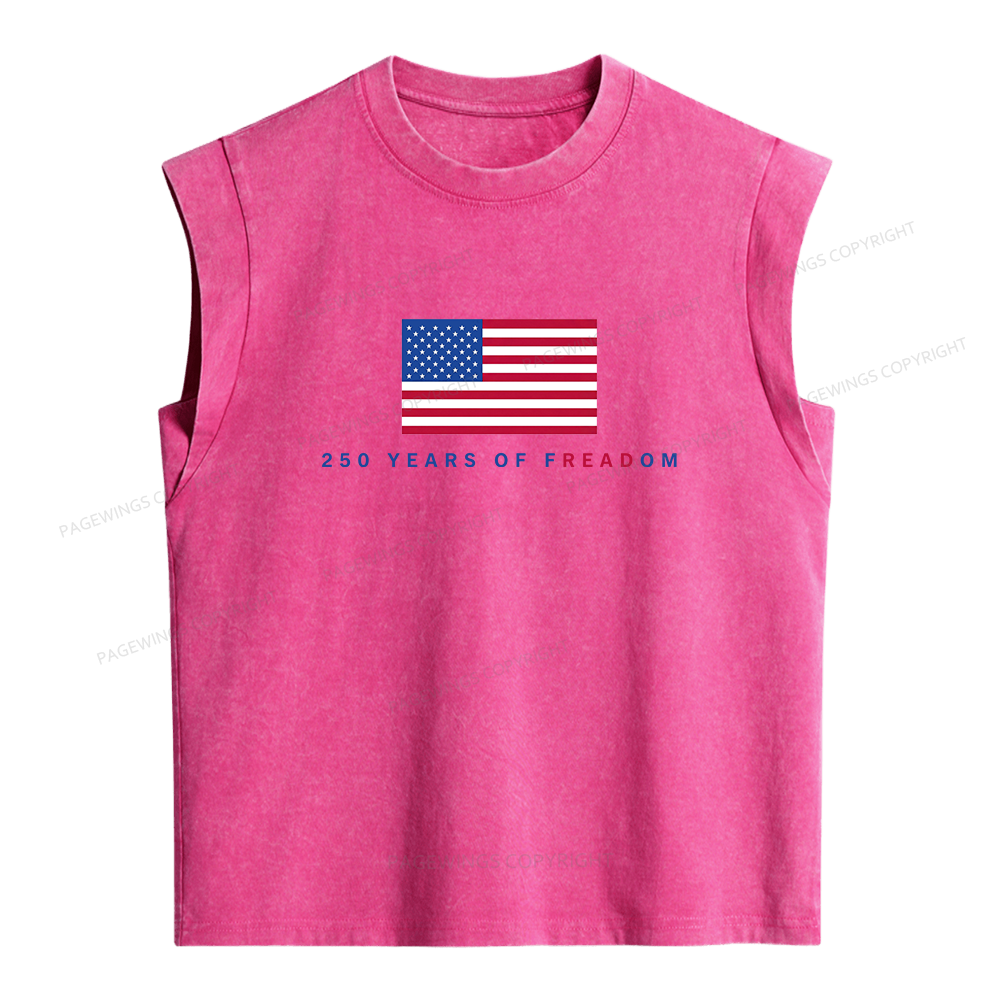 Pagewings 250 Years of Freedom Women's Washed Tank Top