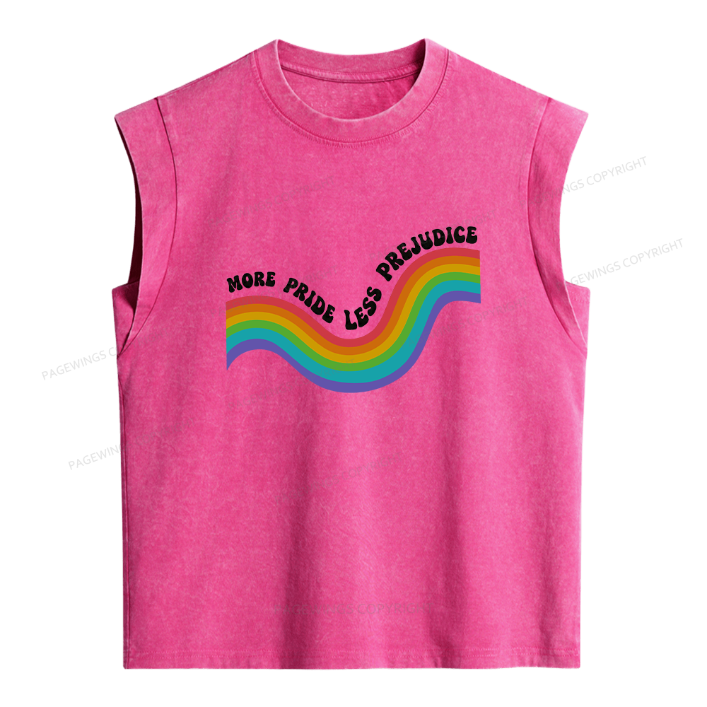 Pagewings More Pride Less Prejudice Women's Washed Tank Top