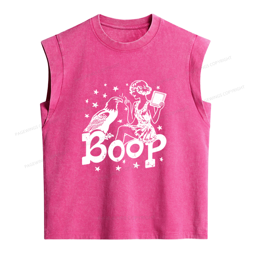 Pagewings Eagle Boop Women's Washed Tank Top