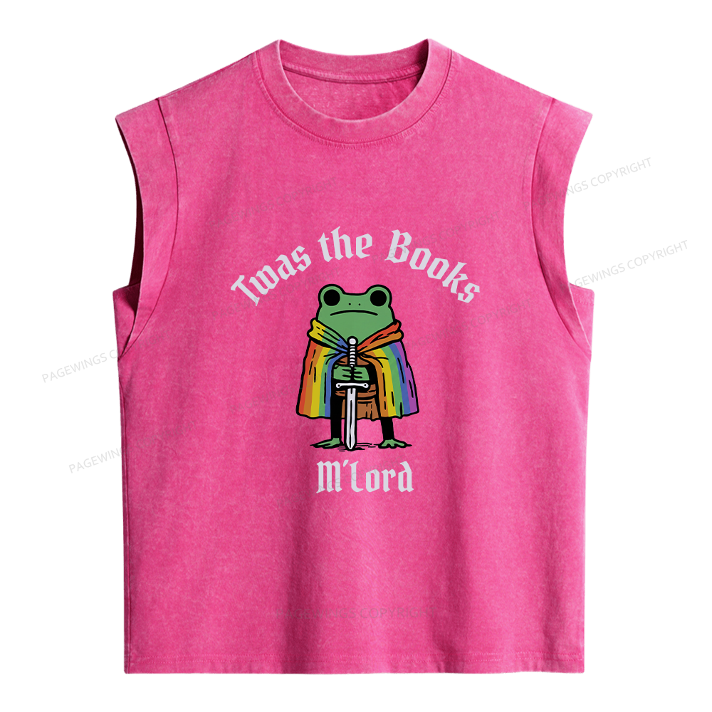 Pagewings Twas the Books Women's Washed Tank Top