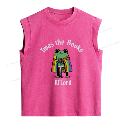 Pagewings Twas the Books Women's Washed Tank Top