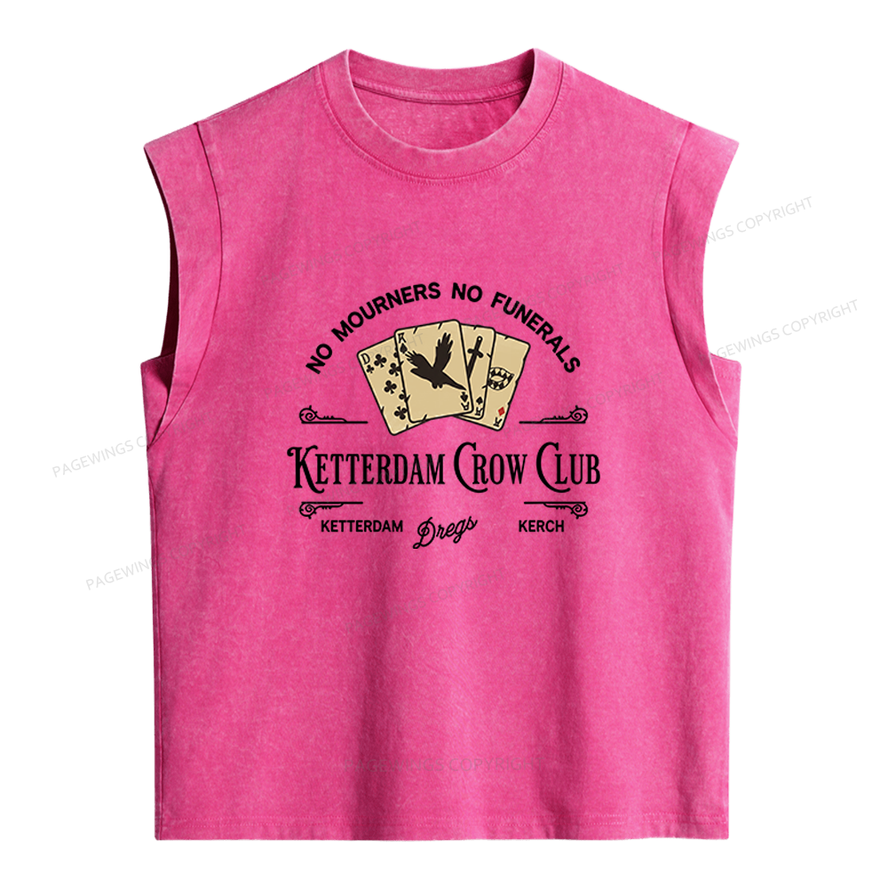 Pagewings Ketterdam Crow Club Women's Washed Tank Top
