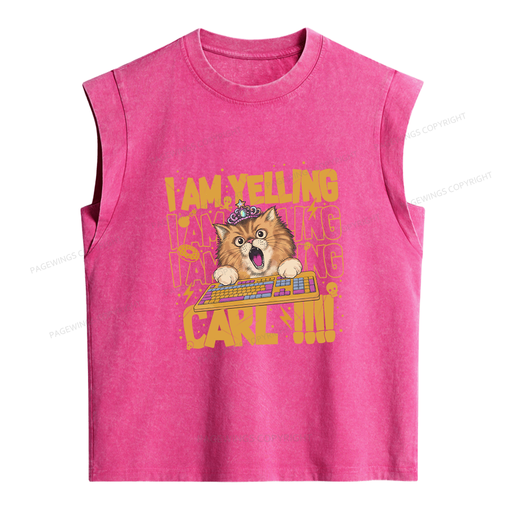 Pagewings I Am Yelling Women's Washed Tank Top