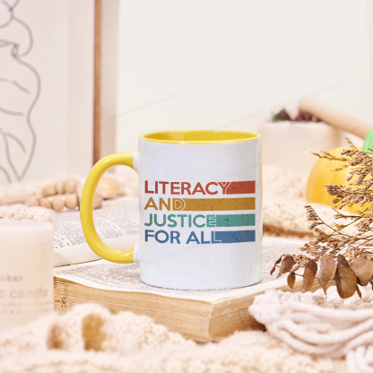 Pagewing Literacy and Justice For All Mug
