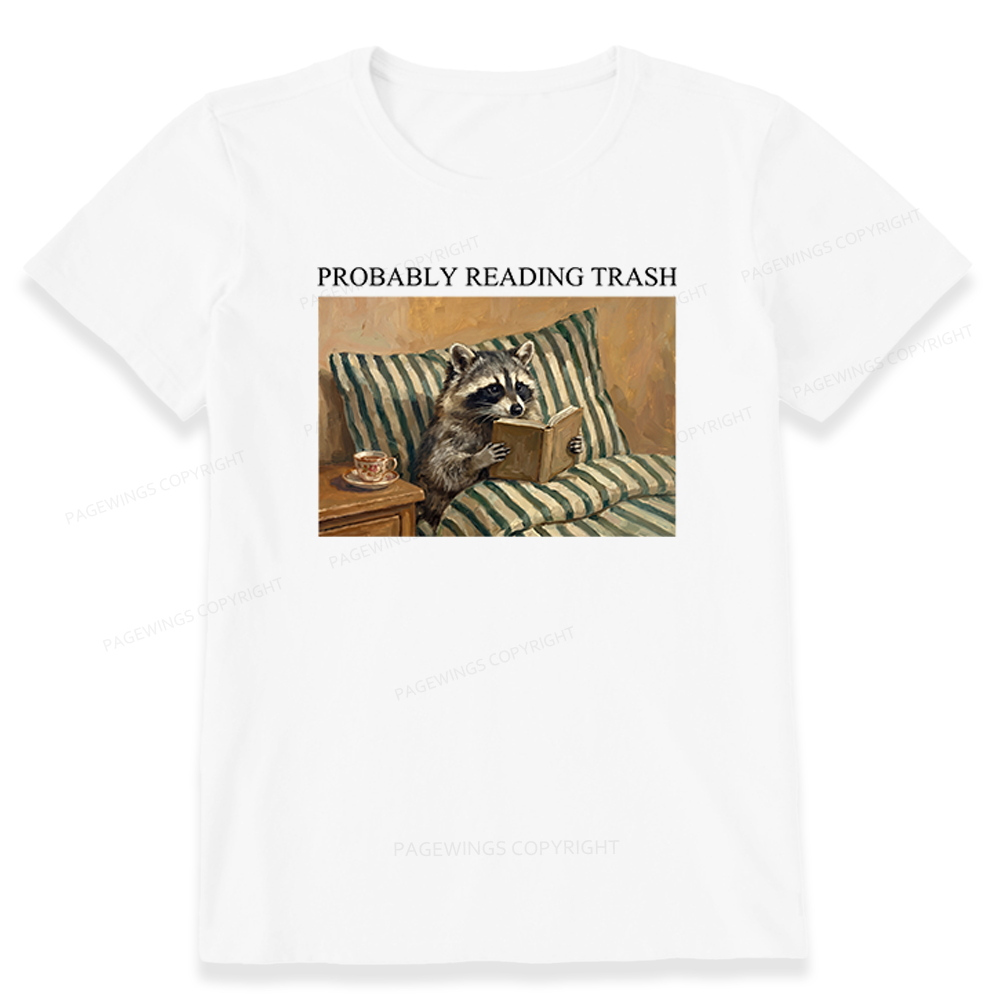 Pagewings Reading Trash Racoon Unisex Classic T-shirt