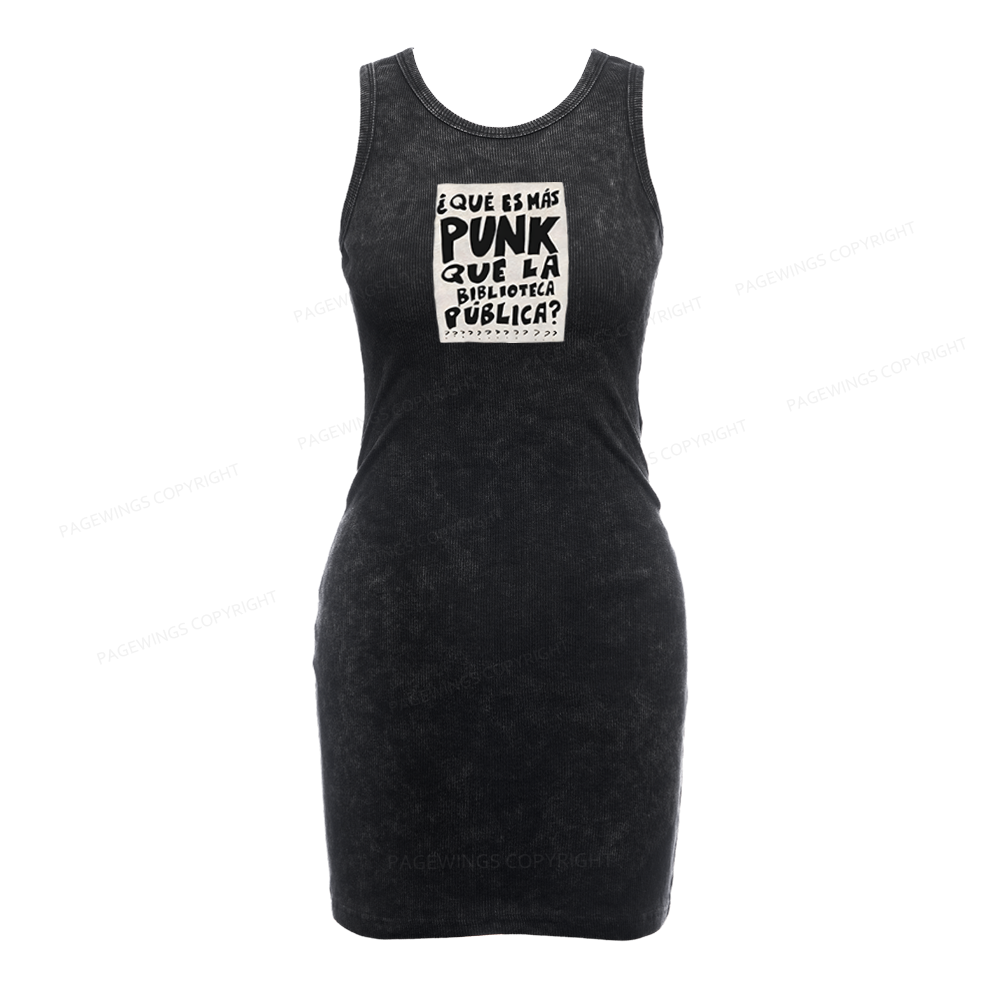 Pagewings What's More Punk Than The Public Library Bodycon Tank Dress