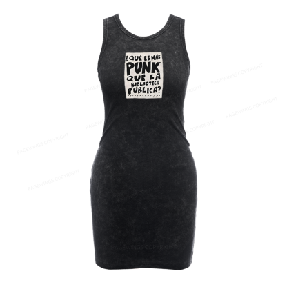 Pagewings What's More Punk Than The Public Library Bodycon Tank Dress