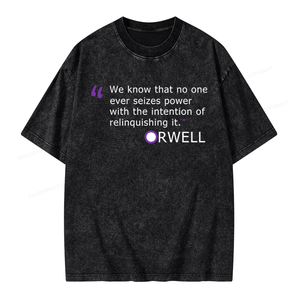 Pagewings Dystopia Quote Unisex Washed T-shirt