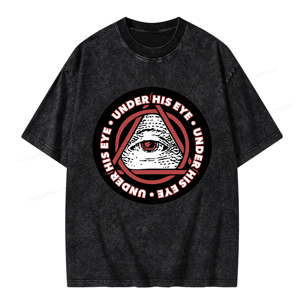 Pagewings Under His Eye Unisex Washed T-shirt