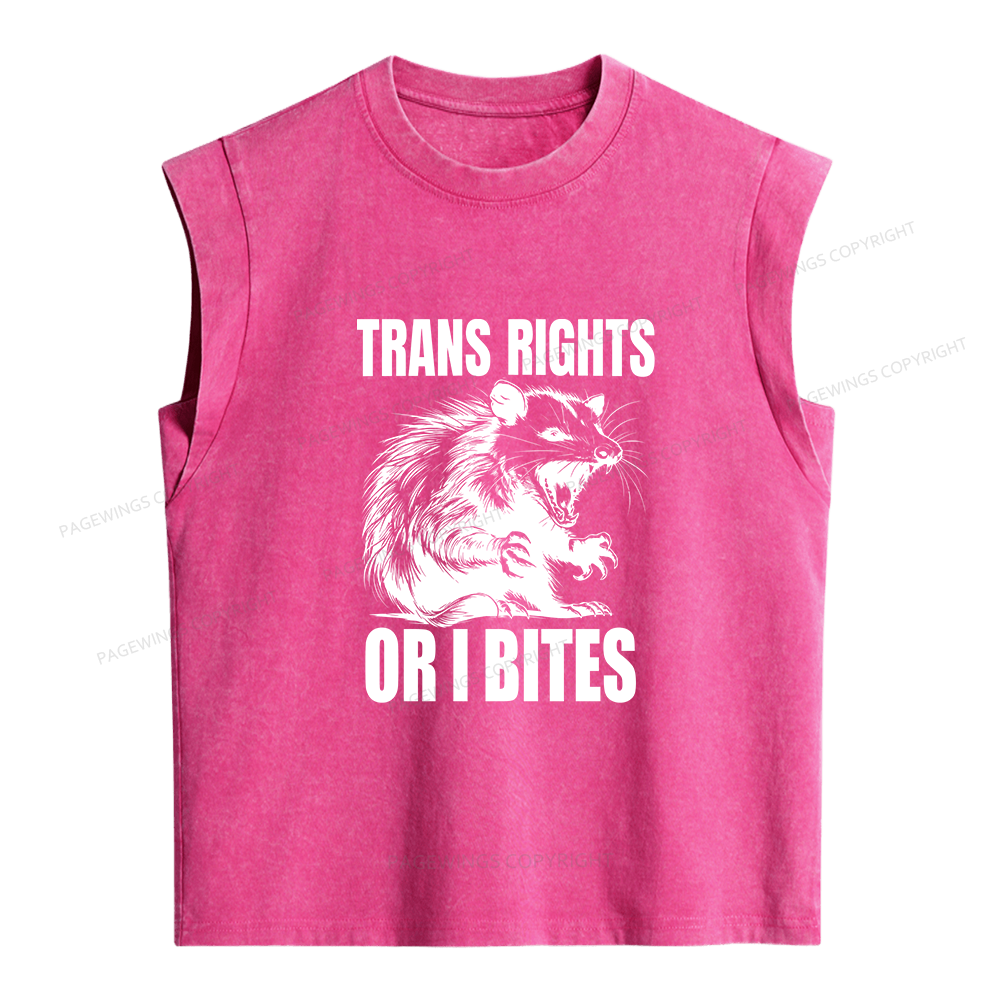 Pagewings Trans Rights Women's Washed Tank Top