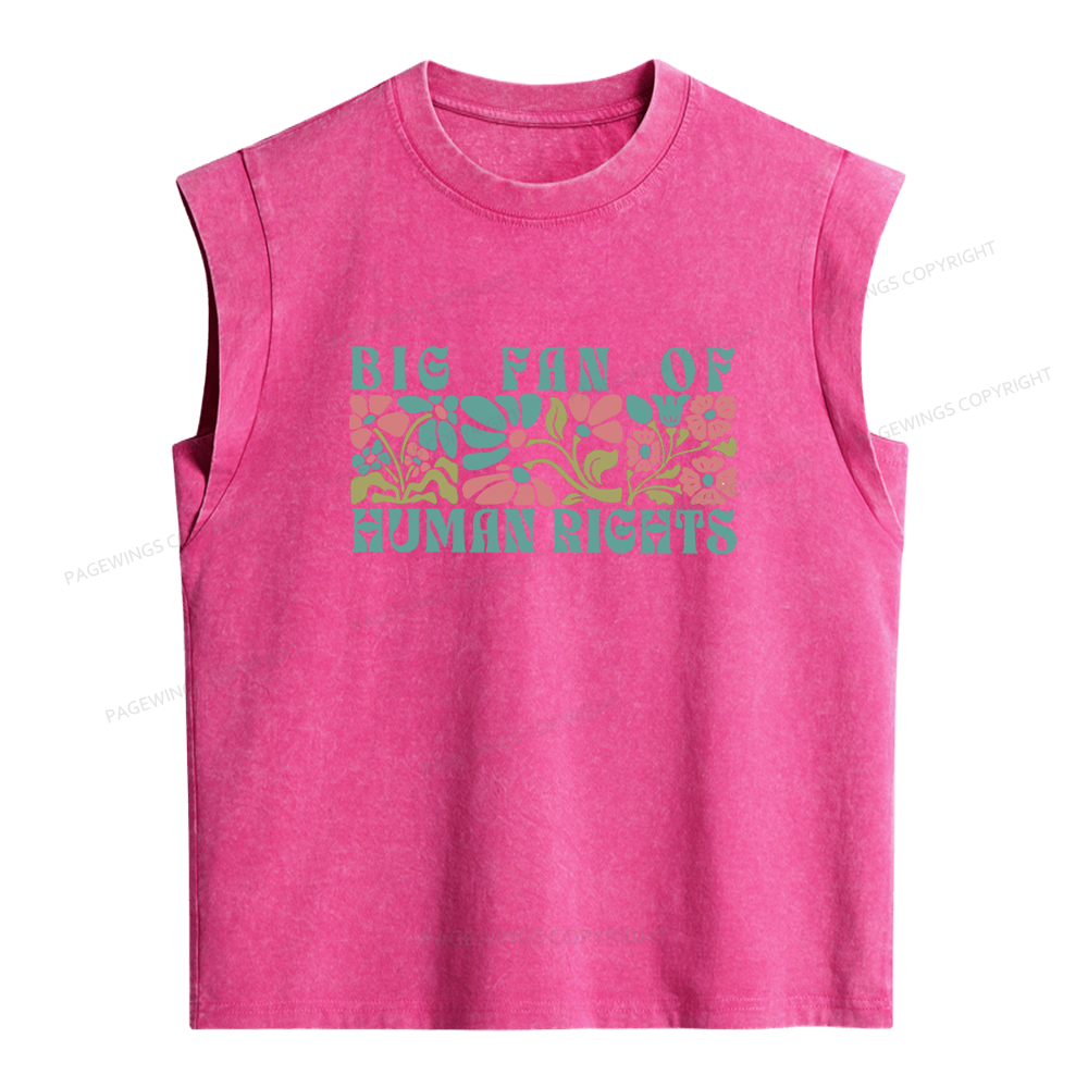 Pagewings Boho Human Rights Women's Washed Tank Top