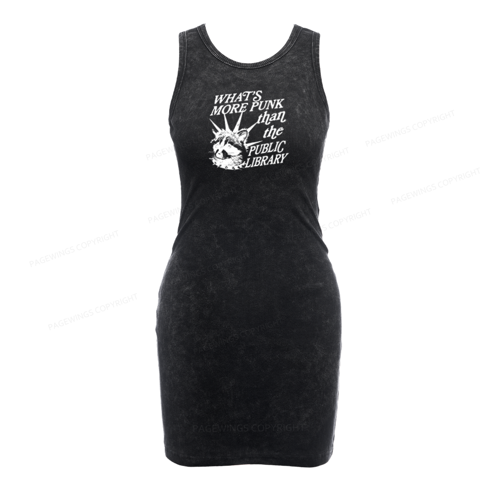 Pagewings What’s More Punk Than The Public Library Bodycon Tank Dress
