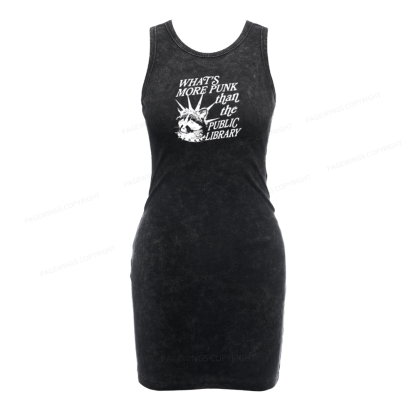 Pagewings What’s More Punk Than The Public Library Bodycon Tank Dress